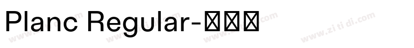 Planc Regular字体转换
